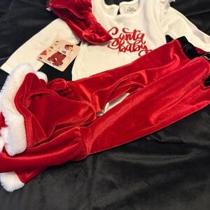 Baby Essentials Red Velvet Santa Baby Outfit - Bin 14